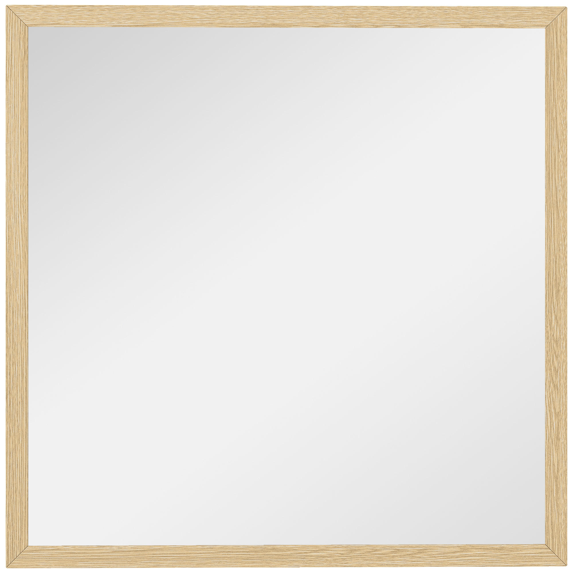 WANDSPIEGEL DE-14338 quadratisch 50x50 cm, mit natürlichem Rahmen Natur - Naturfarben, Glas (50/50/2cm) - ComfortXL