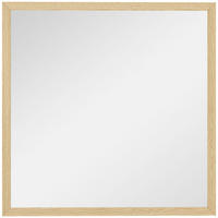 WANDSPIEGEL DE-14338 quadratisch 50x50 cm, mit natürlichem Rahmen Natur - Naturfarben, Glas (50/50/2cm) - ComfortXL