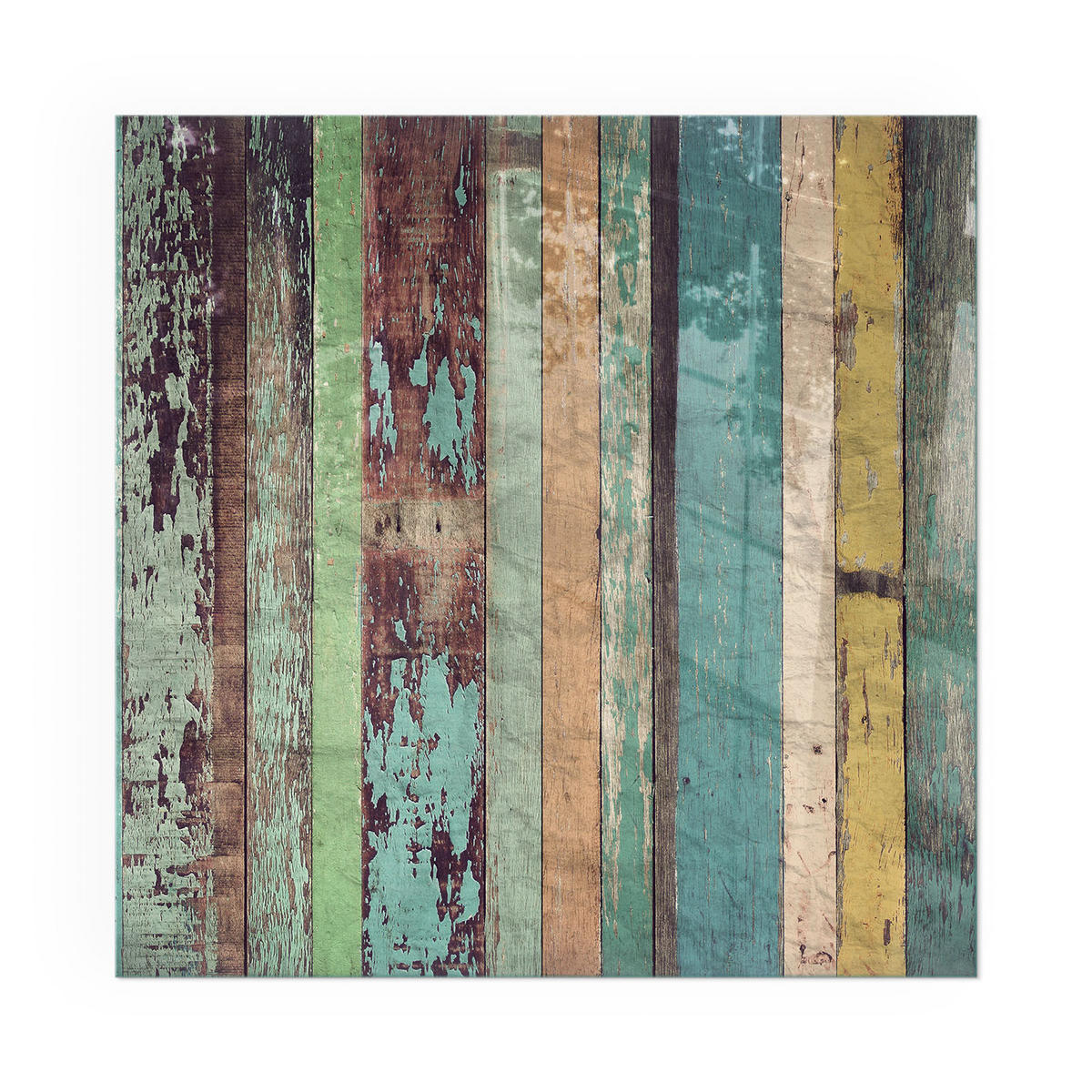 GLASPLATTE für Kamin 60x60 cm - Türkis, Glas (60/60/0.4cm) - TULUP