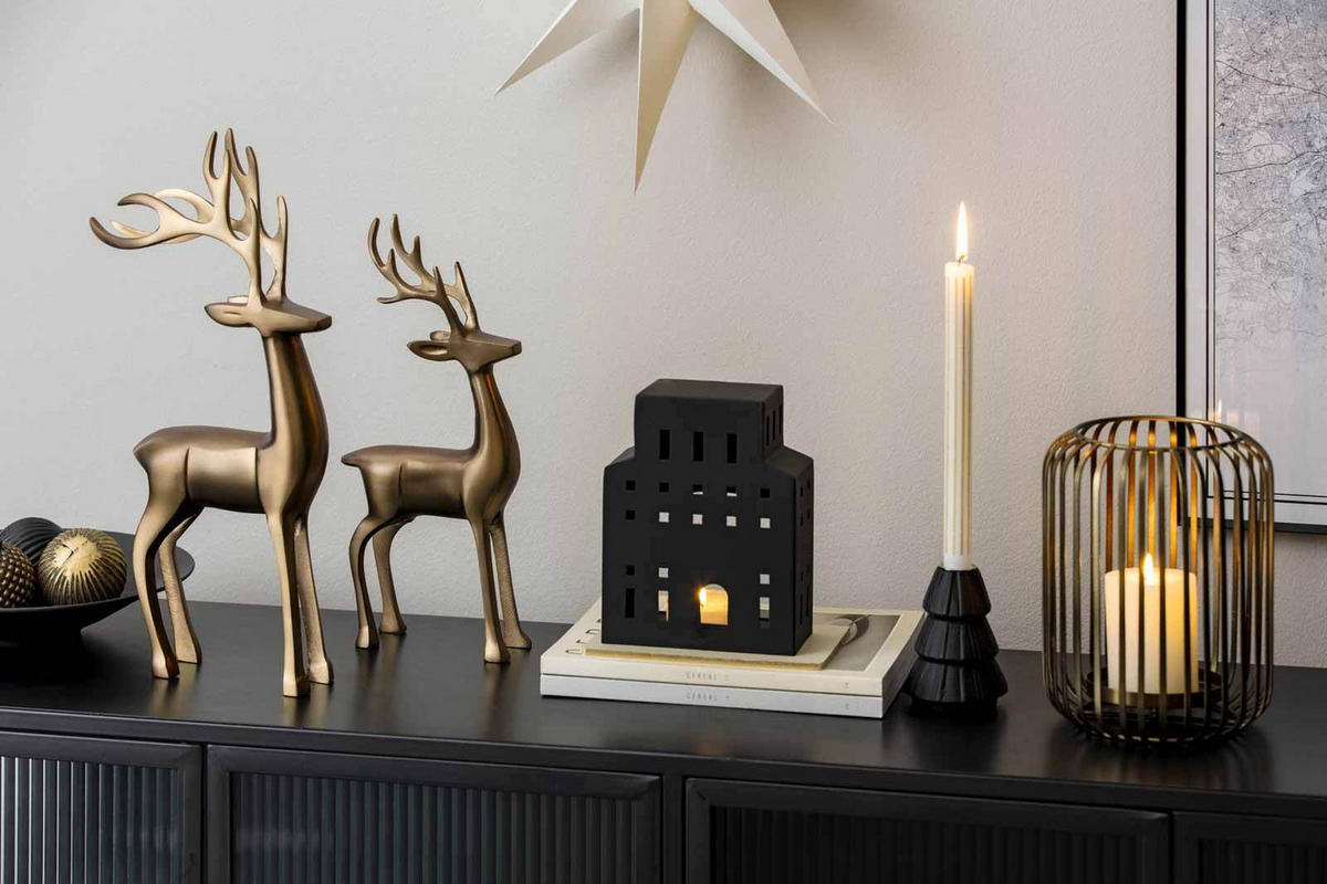 DEKOFIGUR HIRSCH Christmas Chic gold 36 cm - Goldfarben, Metall (6/36/17cm) - Villeroy & Boch