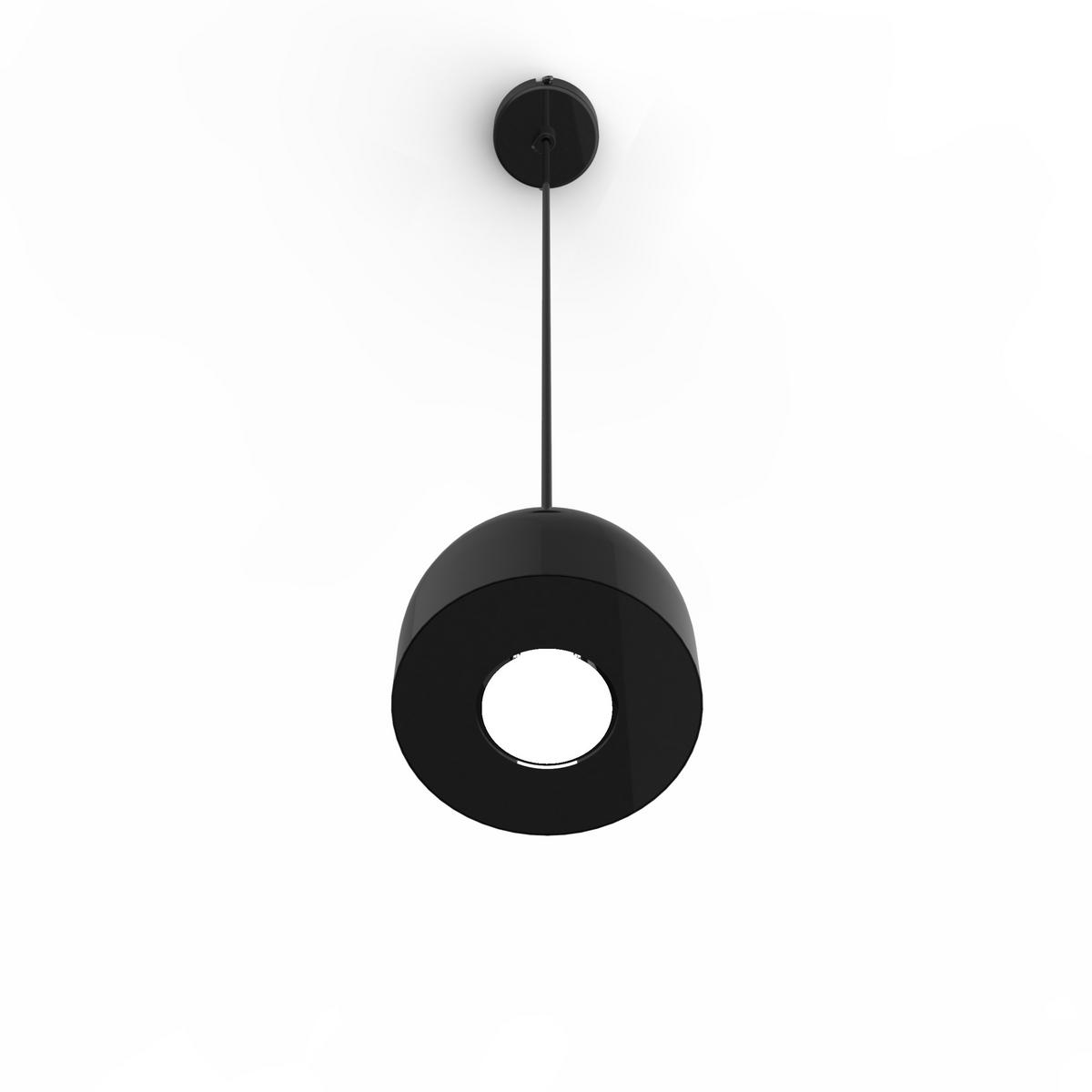 HÄNGELEUCHTE - Schwarz Hochglanz, Metall (10/8/120cm) - Lumicom