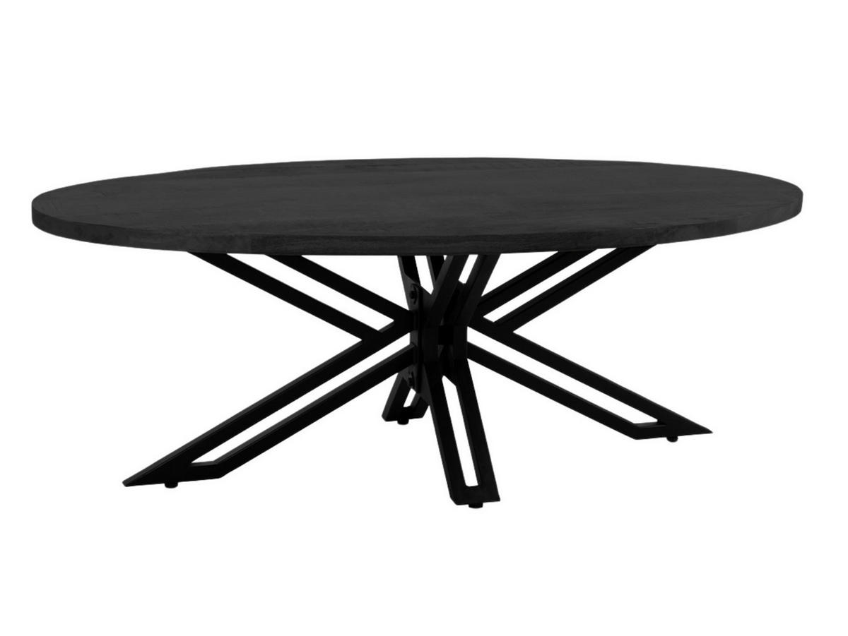 COUCHTISCH Yana Mangoholz 130 cm / 70 cm Schwarz - Schwarz, Holz (70/130/45cm)