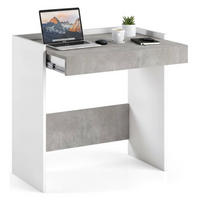 SCHREIBTISCH Weiß, Zement 40/80/79 cm - Weiß/Grau, Holzwerkstoff (40/80/79cm) - DMORA