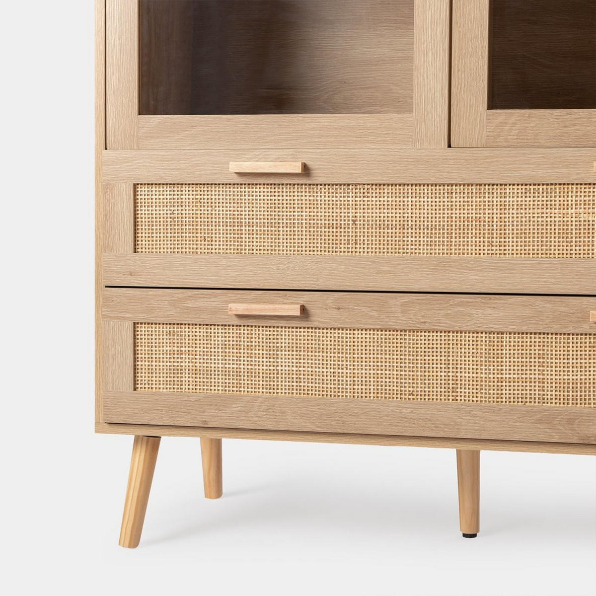 VITRINENSCHRANK DOPPELTER Tahiti Natürlich 100 cm x 170 cm - Naturfarben, Holzwerkstoff (100/170/40cm) - Klast Home