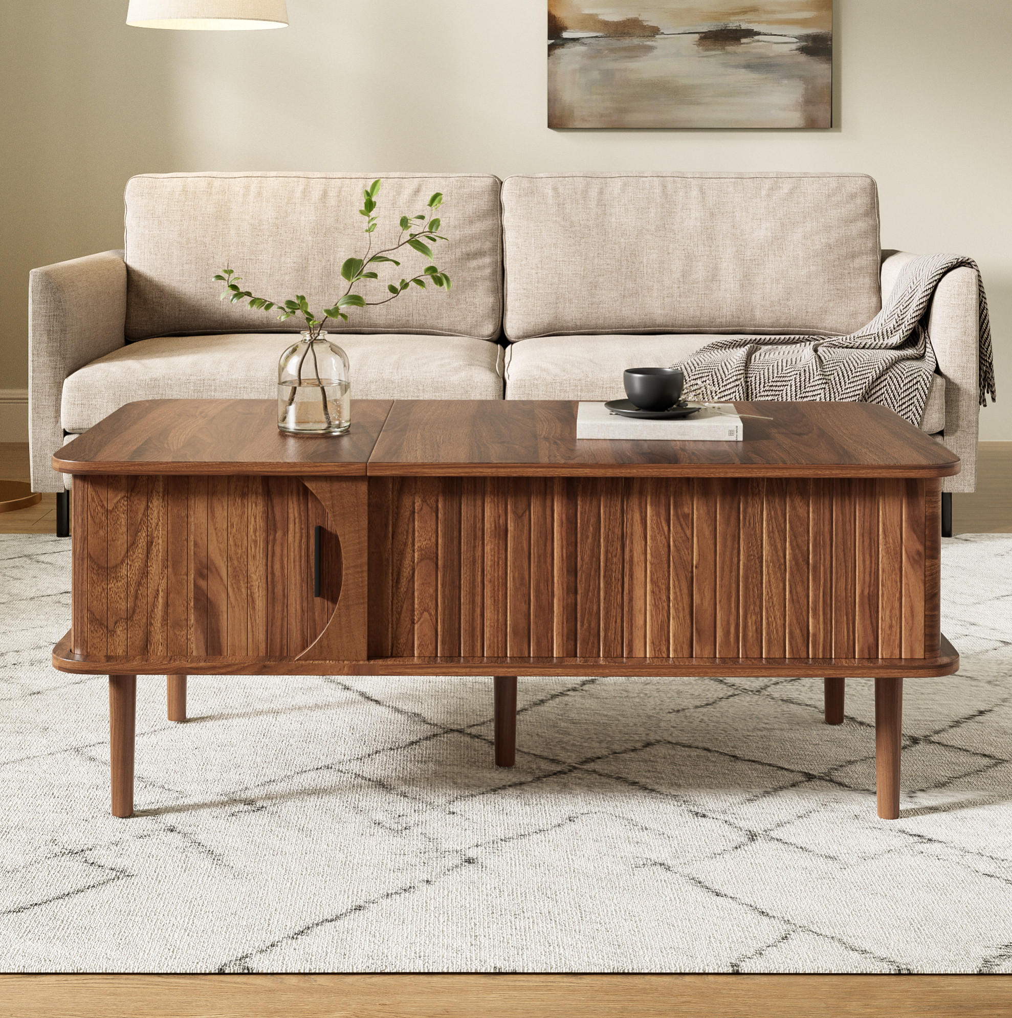 Meubliv Couchtisch Braun 48x55.5x100 cm