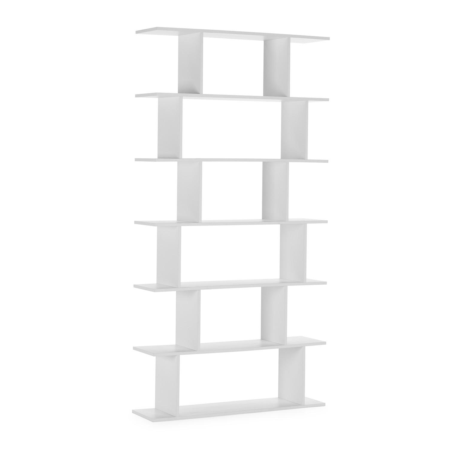 REGAL Osaka 6 fächern weiße Farbe - Weiß, Holzwerkstoff (98/191/25cm) - VS Venta-stock