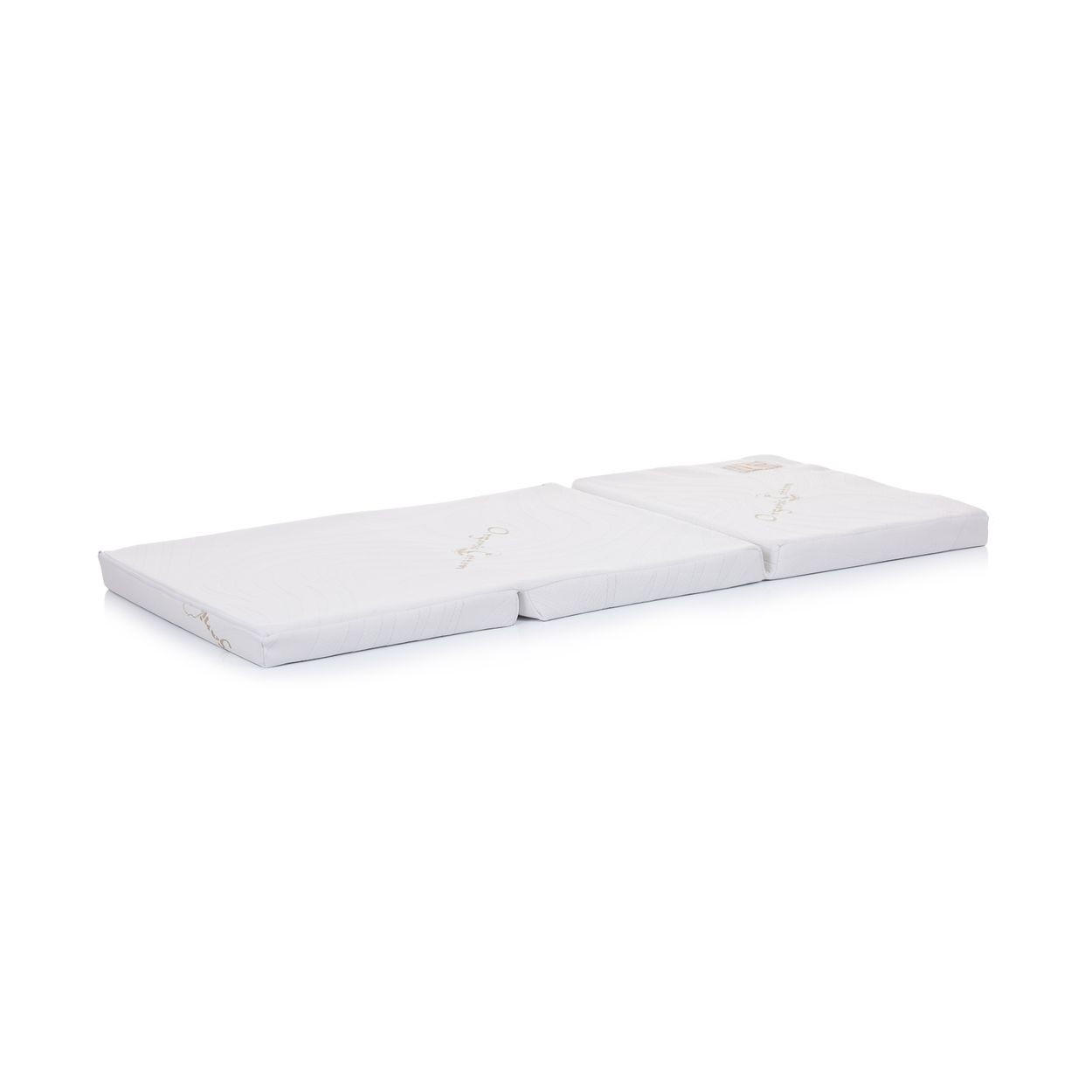 BABYMATRATZE Klappmatratze 120 x 60 x 6 cm Baumwolle, hypoallergen - Weiß, Naturmaterialien - Chipolino