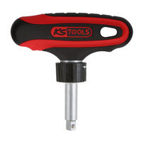 ERGOTORQUEMAX T-GRIFF-UMSCHALTKNARRE, 1/4", 45 ZAHN - Multicolor, Kunststoff/Metall (9/10cm) - KS Tools