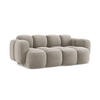 2-SITZER SOFA Samt Stoff Grau - Taupe/Schwarz, Holzwerkstoff/Kunststoff (210/72/115cm) - Makamii