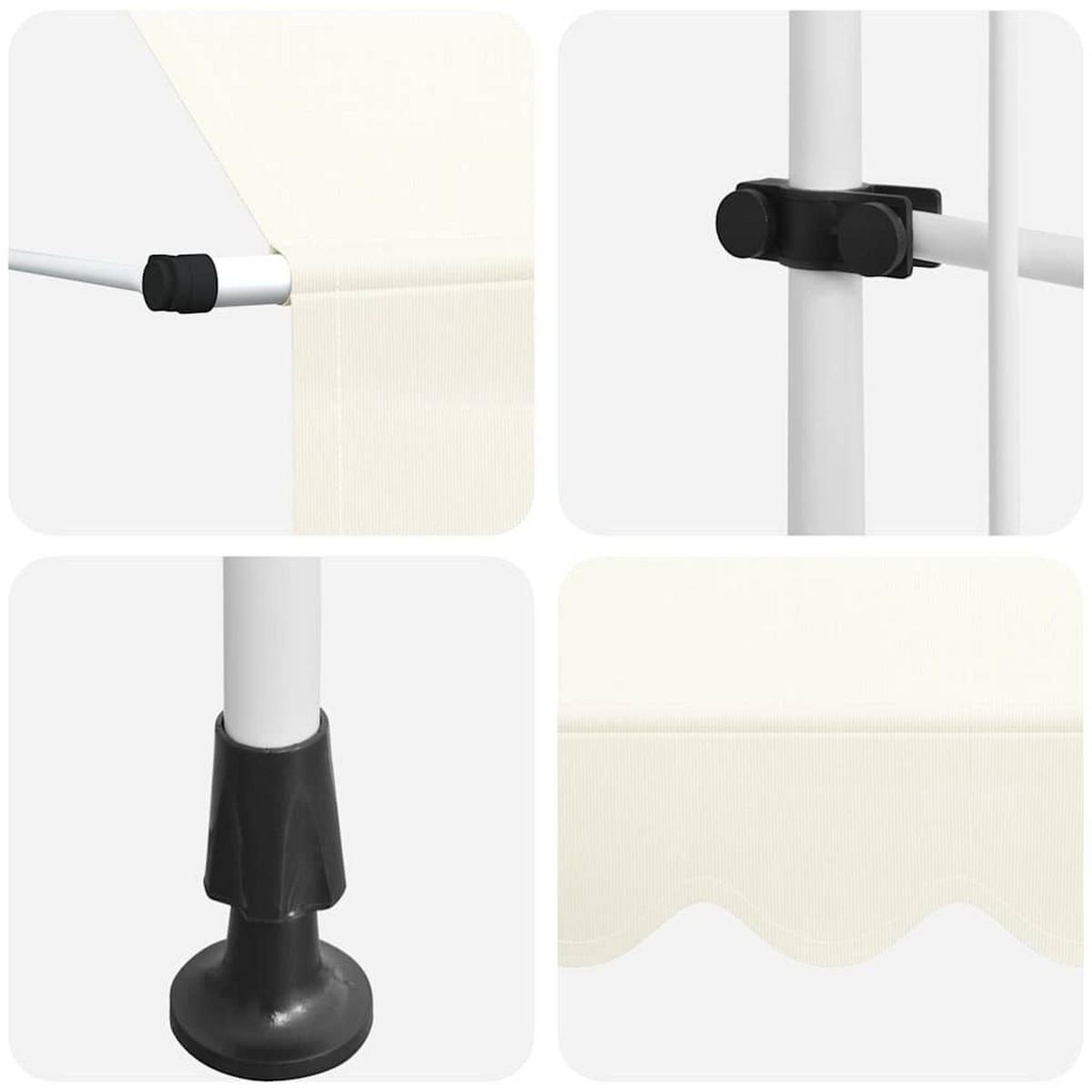 MARKISE Einziehbare Handbetrieben 300 Cm Cremeweiss - Creme, Textil (120/300cm) - vidaXL