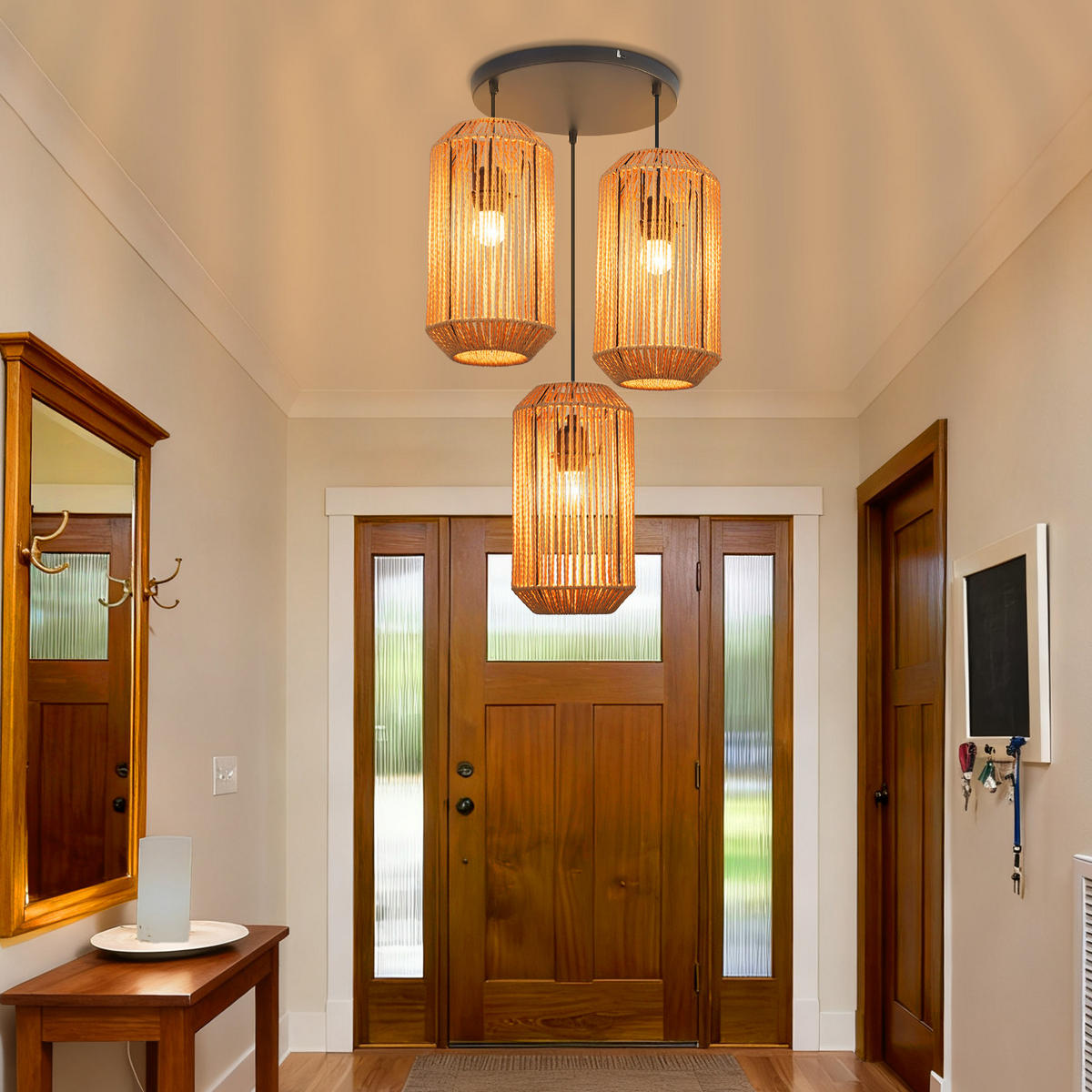 PENDELLEUCHTE Ulysses 30/30/150 cm - Braun, Metall (30/30/150cm) - ZMH