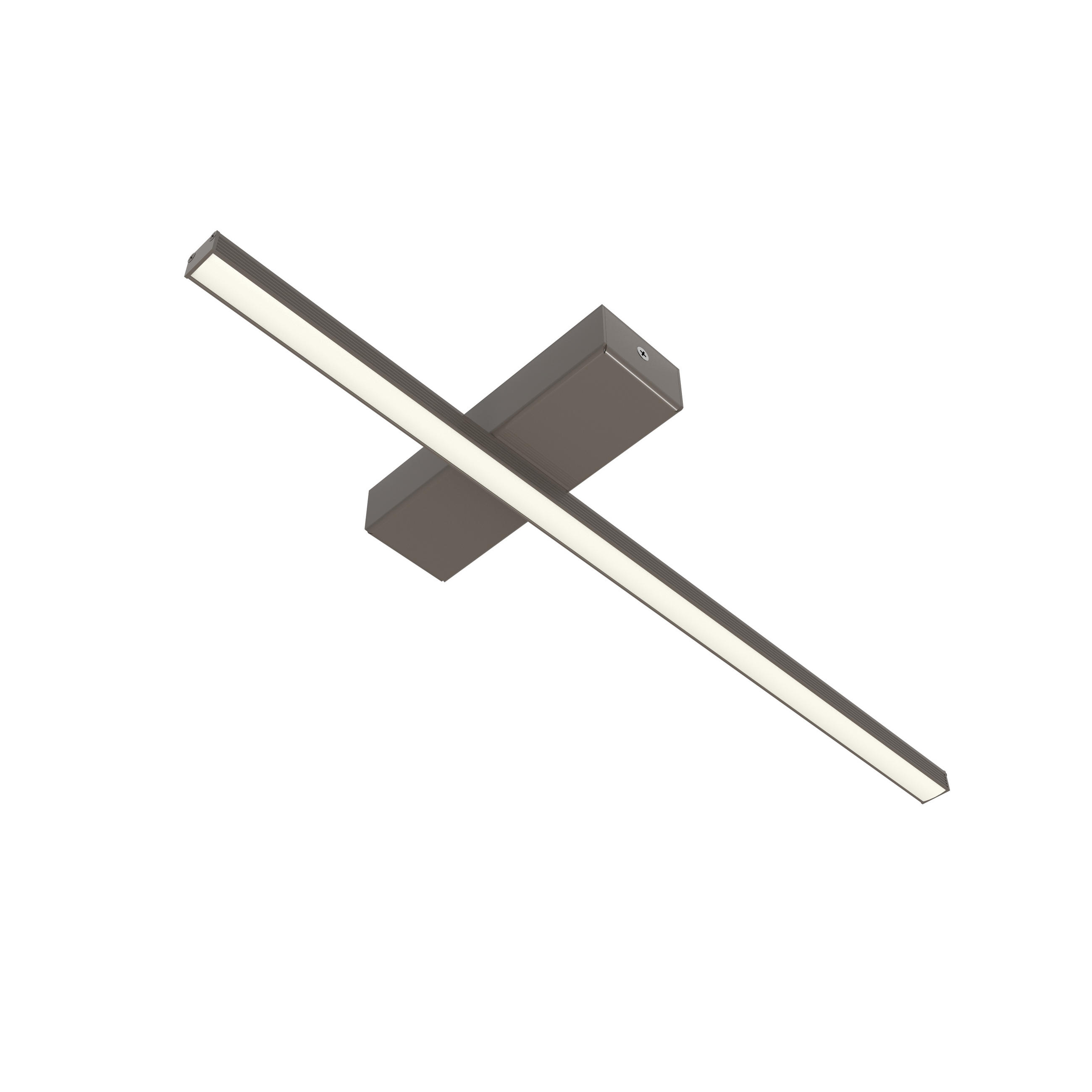 LED-DECKENLEUCHTE Splint L50 - Graubraun, Metall (2/50/2cm) - Lumicom