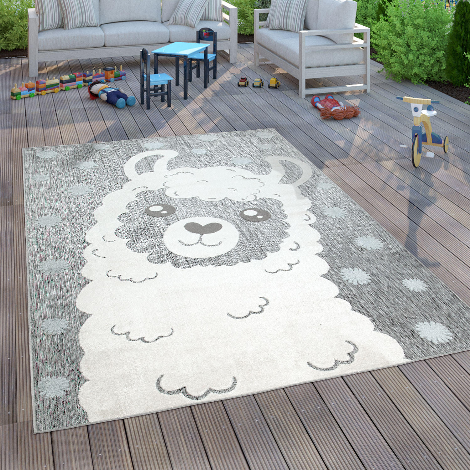KINDERTEPPICH 140/200 cm Tweet 469 - Grau, Textil (140/200cm) - Paco Home