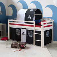 HOCHBETT 90/200 cm Pirat - Schwarz/Weiß, Holz - Homestyle4u