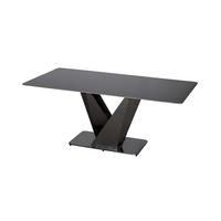 ESSTISCH MODIG Schwarz 180x90x75 cm - Schwarz, Metall (90/180/75cm) - FURNLUX