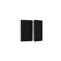 HÄNGESCHRANK mit Geschirrtrockner W80SU (S2100/83) - KATE - Modernes Design - Schwarz/Weiß, Holz/Metall (80/72/30cm) - ROYAL24_MARKT