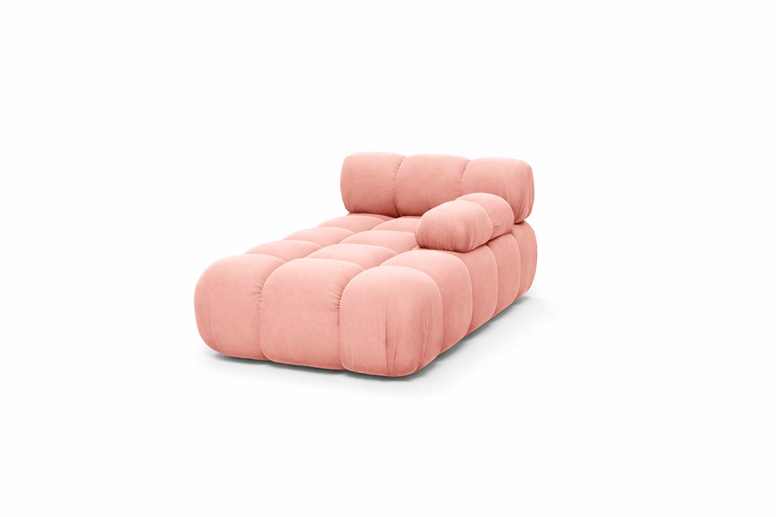 CHAISELONGUE Modular, Veloursstoff Salvador, Rosa, Rechts, Selia - Graphitfarben/Rosa, Holz (95/70/160cm) - Kaiser Möbel