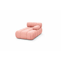 CHAISELONGUE Modular, Veloursstoff Salvador, Rosa, Rechts, Selia - Graphitfarben/Rosa, Holz (95/70/160cm) - Kaiser Möbel