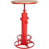 BARTISCH rund 54 cm Metall rot - Rot, Metall (54/91/54cm) - CLP