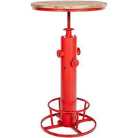 BARTISCH rund 54 cm Metall rot - Rot, Metall (54/91/54cm) - CLP