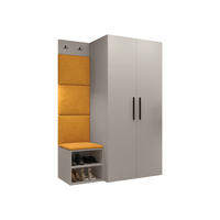 GARDEROBEN-SET Medi IV - Kaschmir/Schwarz, Holzwerkstoff/Kunststoff (80/191/50cm) - MIRJAN24