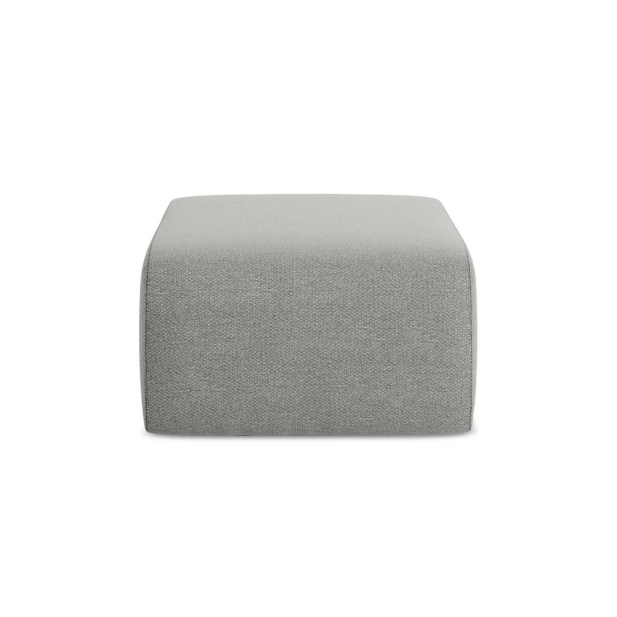 POUF Bouclé Stoff Grau - Hellgrau/Schwarz, Holzwerkstoff/Kunststoff (72/42/94cm) - LaMiaSofa