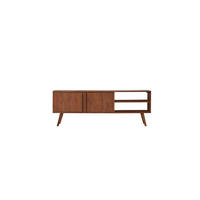 TV-SCHRANK Niels Dunkelbraun aus Akazie - Dunkelbraun, Holz (147/53/35cm) - Tikamoon
