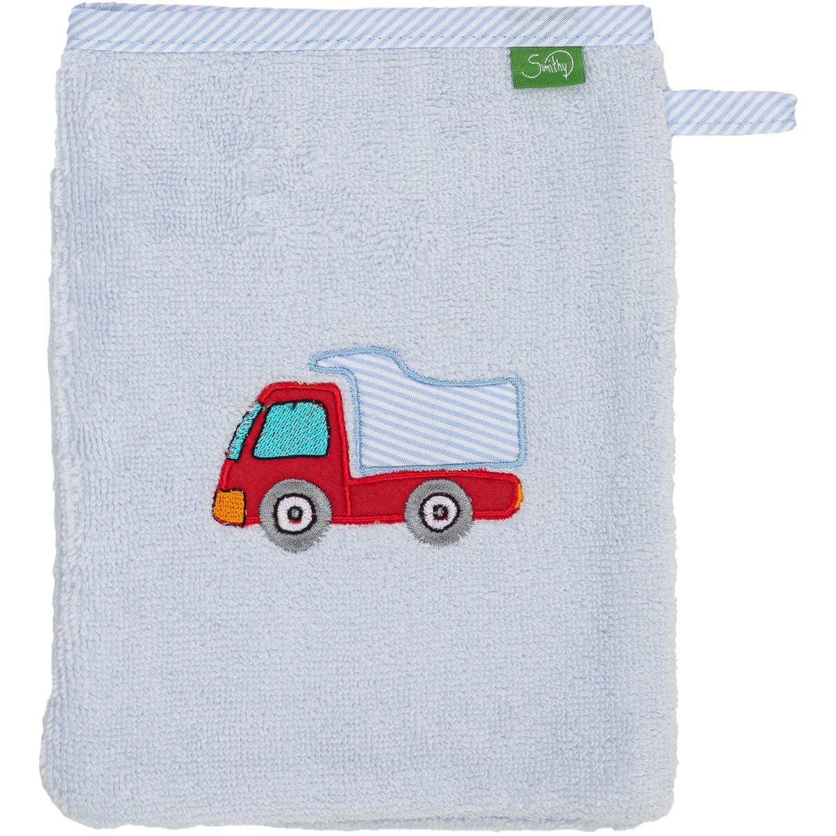 WASCHHANDSCHUHE PASTELLFLAUSCH LASTER HELLBLAU - Blau, Textil (16/21cm) - Smithy
