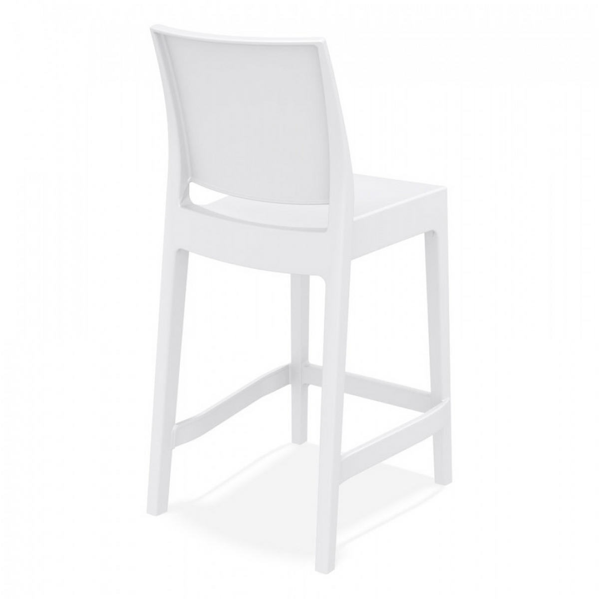 BARHOCKER Weiß 40.5x96.5x51cm - Weiß, Kunststoff (40.5/96.5/51cm) - AlterEgo