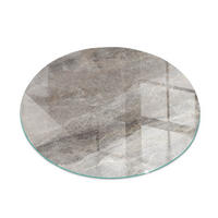 GLASPLATTE für Kamin Ø 70 cm Grau - Grau, Glas (70/70/0.4cm) - ArtPrintCave