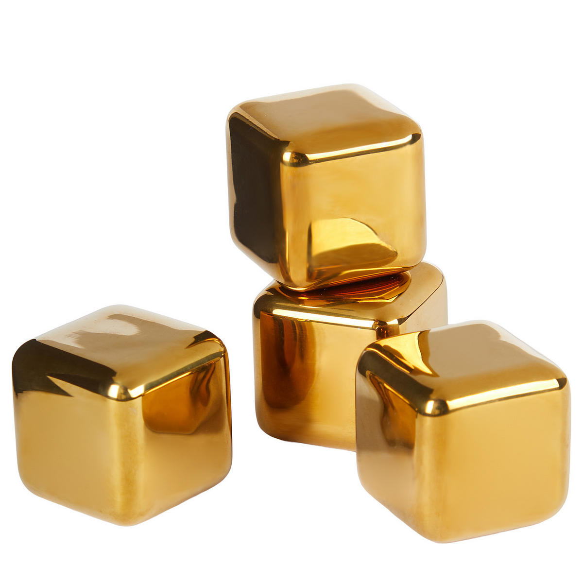 KÜHLSTEINE (4er Set) Cold As Ice - Goldfarben, Metall (3/3/3cm) - Butlers