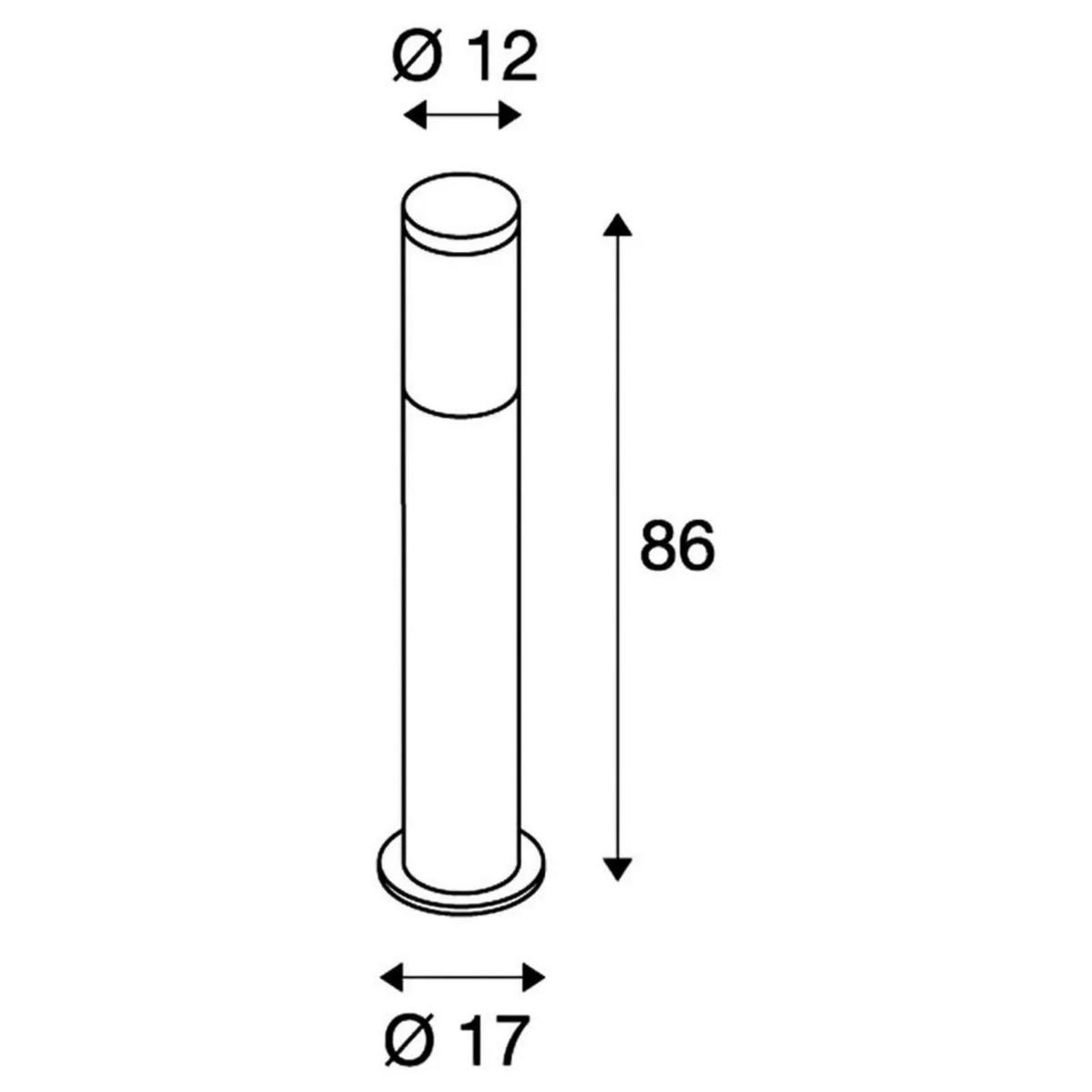 WEGELEUCHTE F-Pol Anthrazit - Anthrazit, Metall (6/6/86cm) - SLV