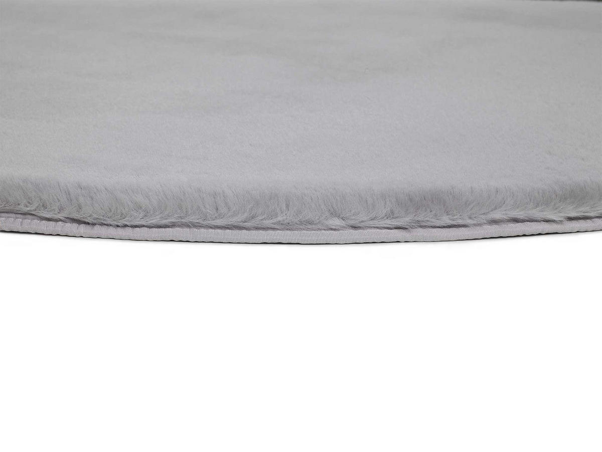 WEBTEPPICH waschbar Silber Fox 120Ø cm - Silberfarben, Textil (120/120cm) - Atticgo