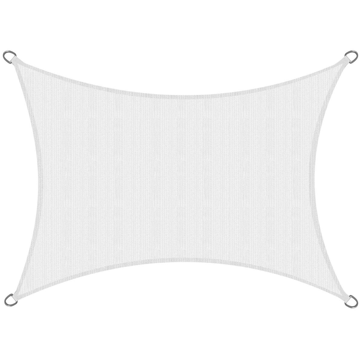 SONNENSEGEL SolVision HS9 300/400 cm rechteckig Weiß HDPE - Weiß, Kunststoff (400/300cm) - Sol Royal