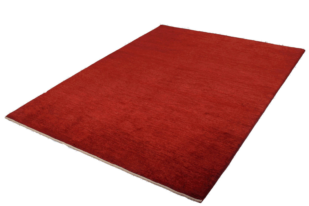 TEPPICH Rizbaf Rot 208/150 cm Schurwolle - Rot, Textil (150/208cm) - Looma