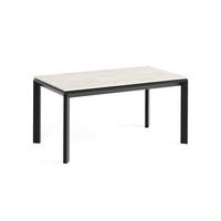 ESSTISCH FADO - Creme/Schwarz, Holzwerkstoff (90/160/76cm) - Meblini
