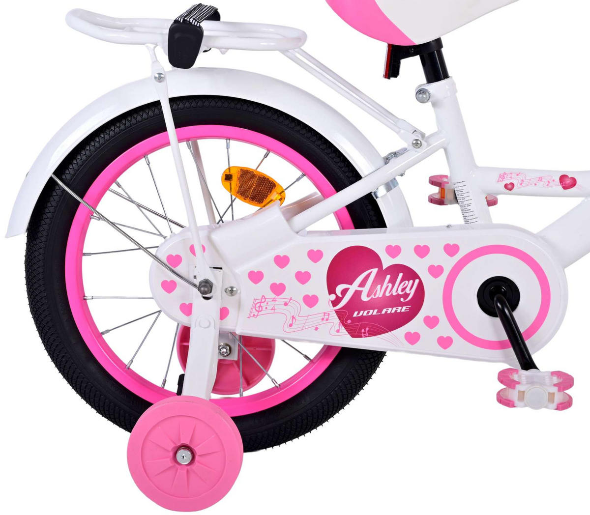 KINDERFAHRRAD Ashley - Mädchen - 16 Zoll - Rücktritt + Handbremse - Weiß - Weiß, Metall (52cm) - TPFSports