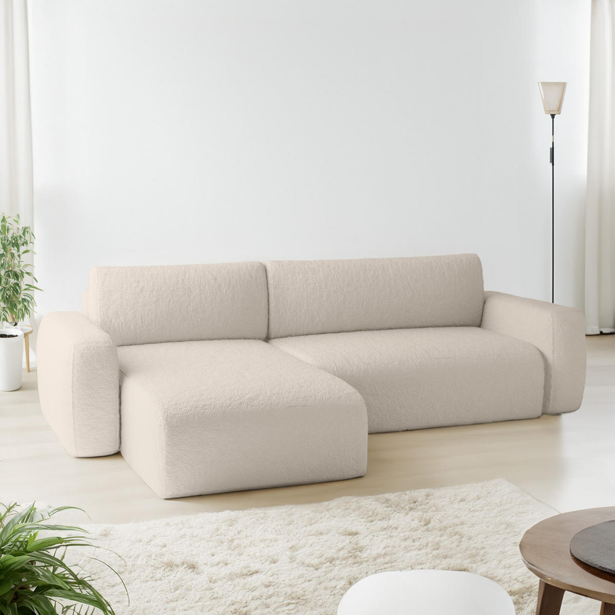 ECKSOFA Eckcouch Varde Universelle Beige - Beige, Textil (294/185cm) - Fedve