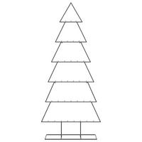 WEIHNACHTSBAUM Metall mit Ständer Haken 80/30/180 cm Schwarz Stahl - Schwarz, Metall (180cm) - vidaXL