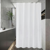 DUSCHVORHANG Textil Weiß 120 x 180 cm - Weiß, Textil (120/180cm)