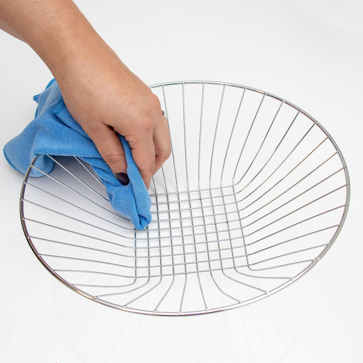 KÜCHENAMPEL Obstkorb 22.5 / 25.5 / 28 x 73 cm - Silberfarben, Metall (28/73/28cm) - Intirilife