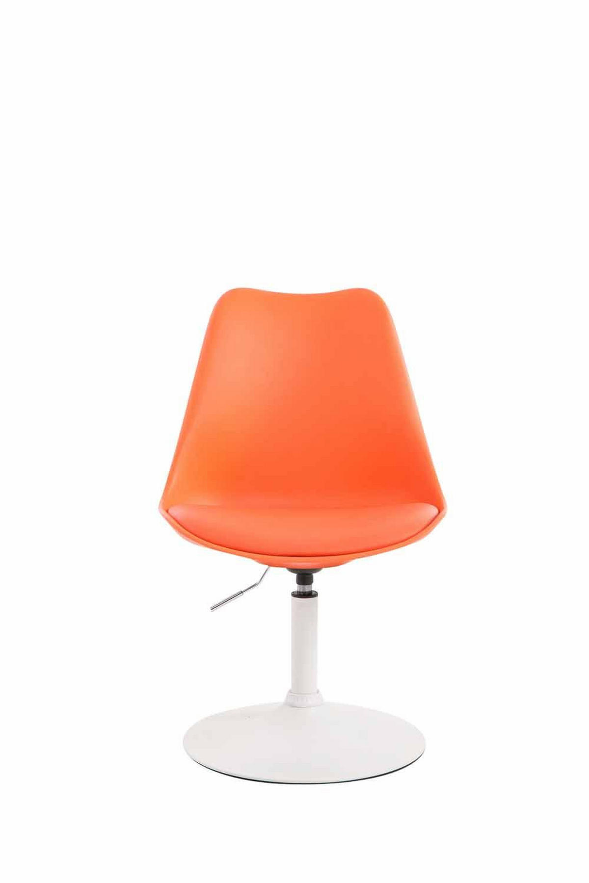 DREHSTUHL Kunststoff orange - Weiß/Orange, Kunststoff/Metall (48/76/57cm) - CLP