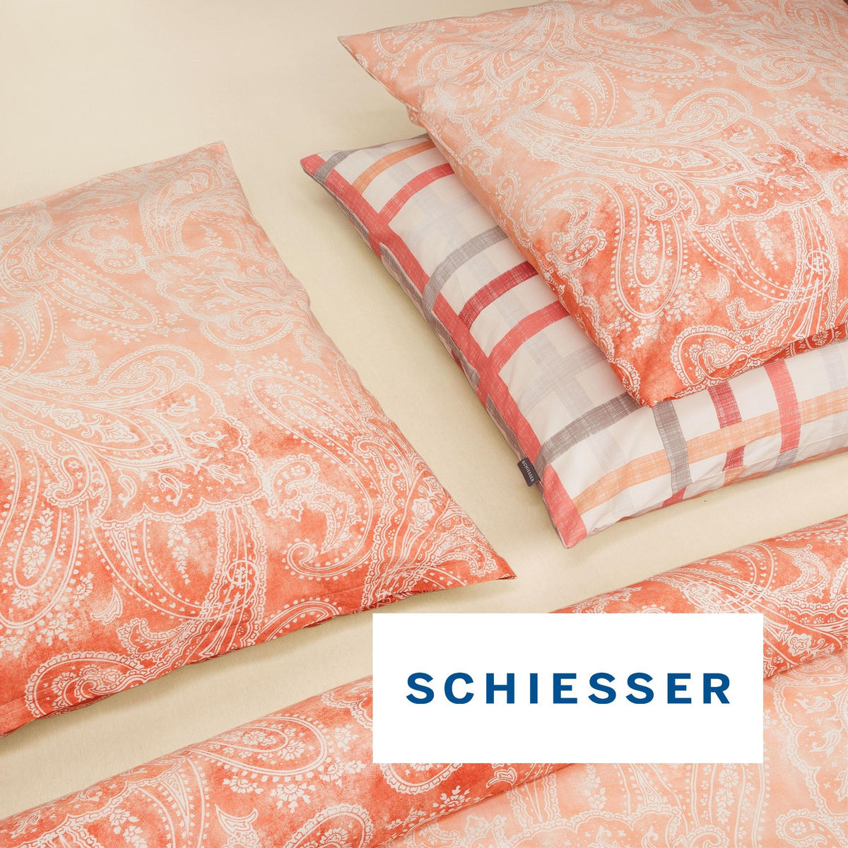 SPANNBETTLAKEN Elli 97 % Baumwolle, 3 % Elasthan 150x200 cm Creme - Creme, Textil (150/200cm) - SCHIESSER