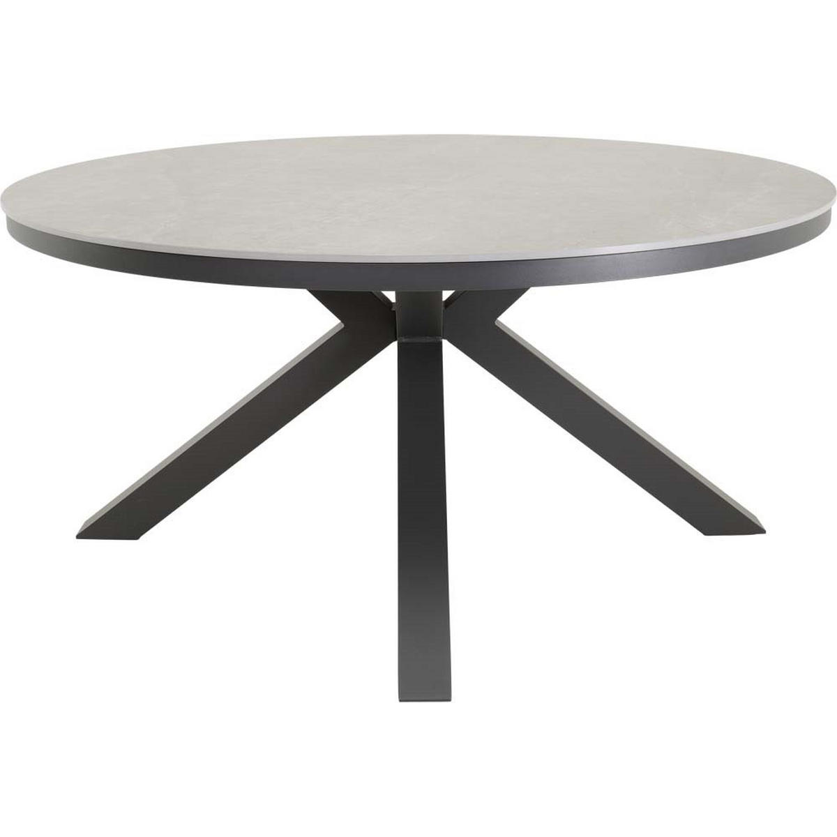 GARTENTISCH Davos - Grau - 158/158/74 cm - Grau, Metall (158/158/74cm) - Lesli Living