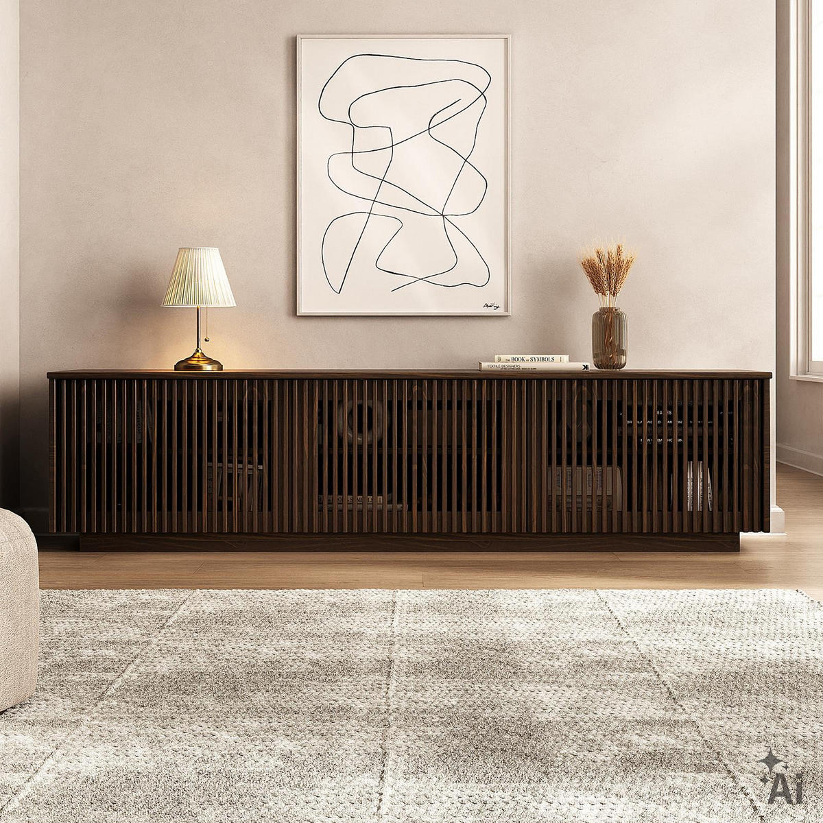 LOWBOARD OLE nussbaum - Nussbaumfarben, Holz (175/37/38cm) - IDIMEX