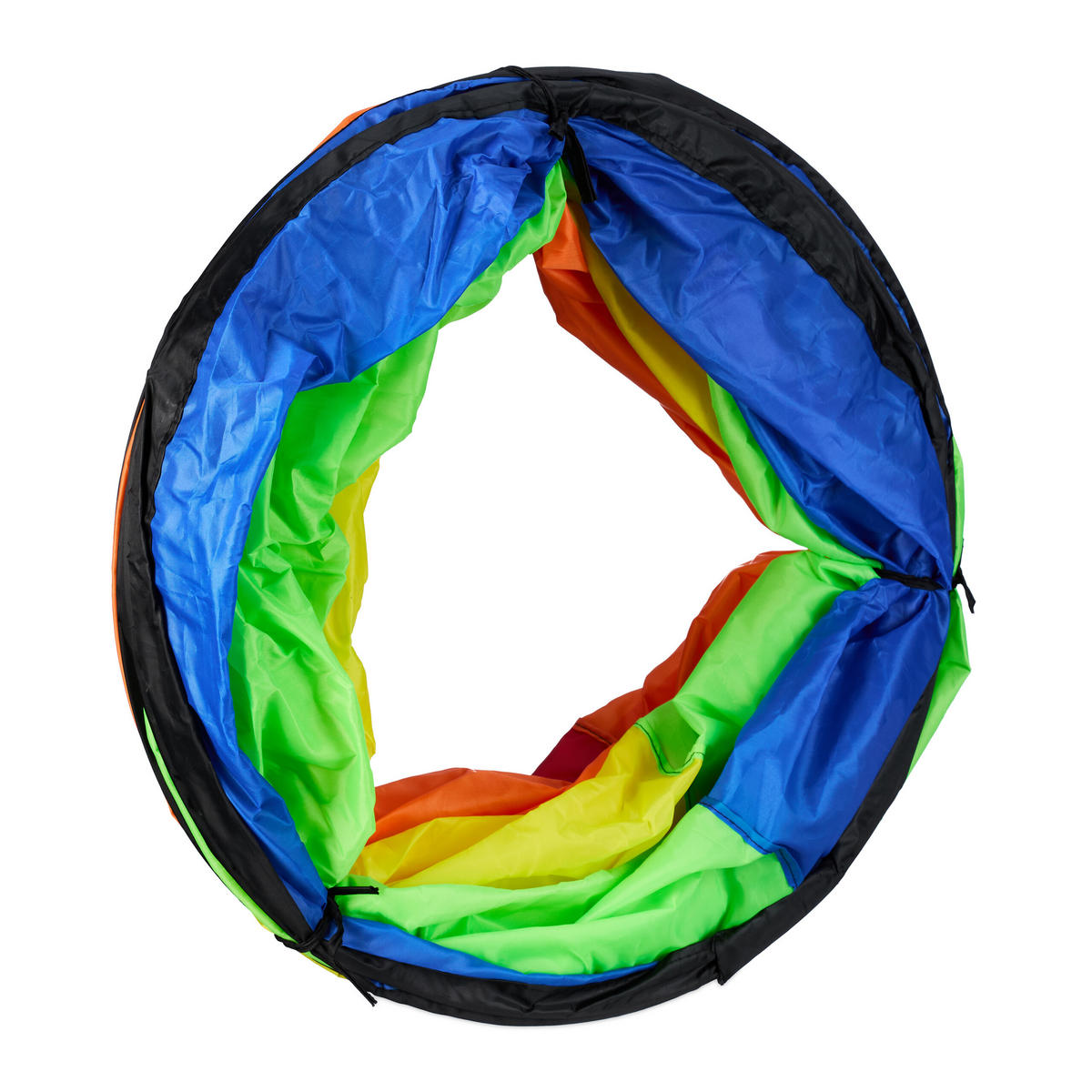 SPIELTUNNEL - Multicolor, Textil/Metall (180/46/46cm) - Relaxdays