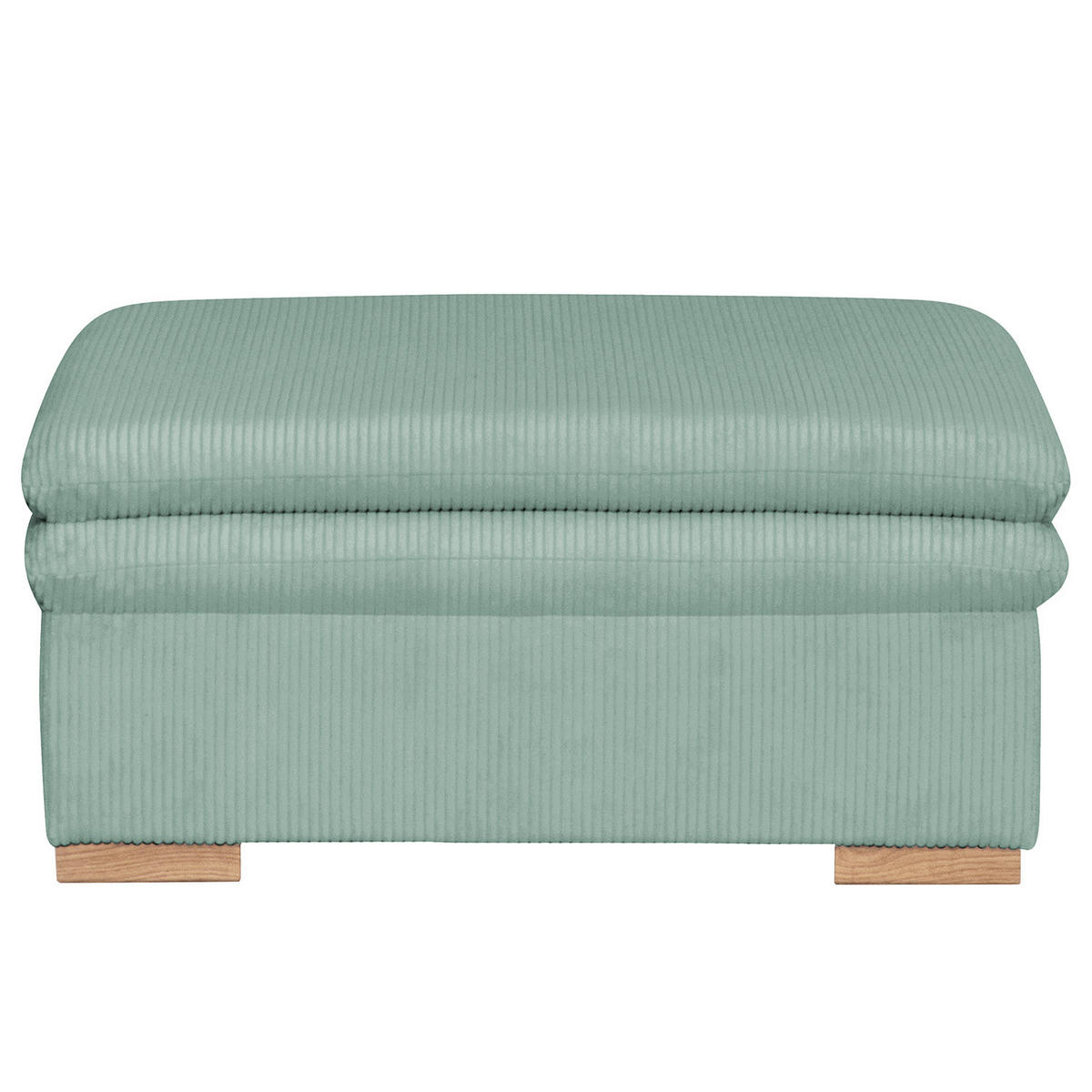 POLSTERHOCKER - Blau/Eichefarben, Eichenholz/Textil (105/45/90cm) - home24