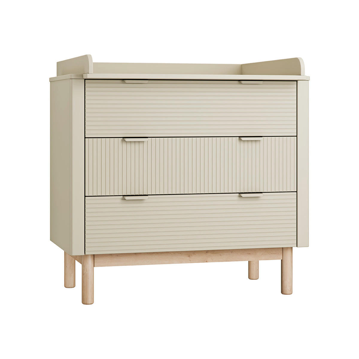 DJEČJA KOMODA Miloo Šampanjac - bež, drvni materijal (100/90.5/52.5cm) - Petits-meubles