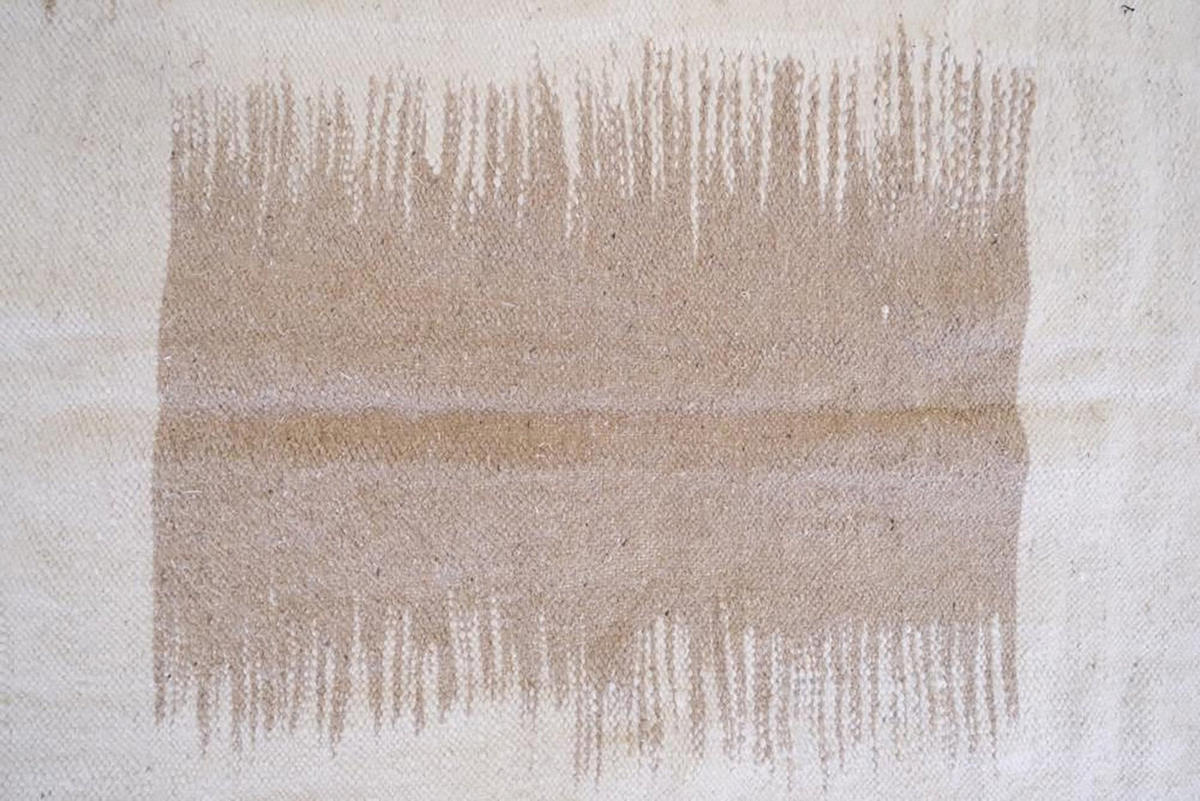 BERBERTEPPICH Kelim Marokko Wolle 140x 200 cm - Beige, Naturmaterialien (140/200cm) - AFK Living