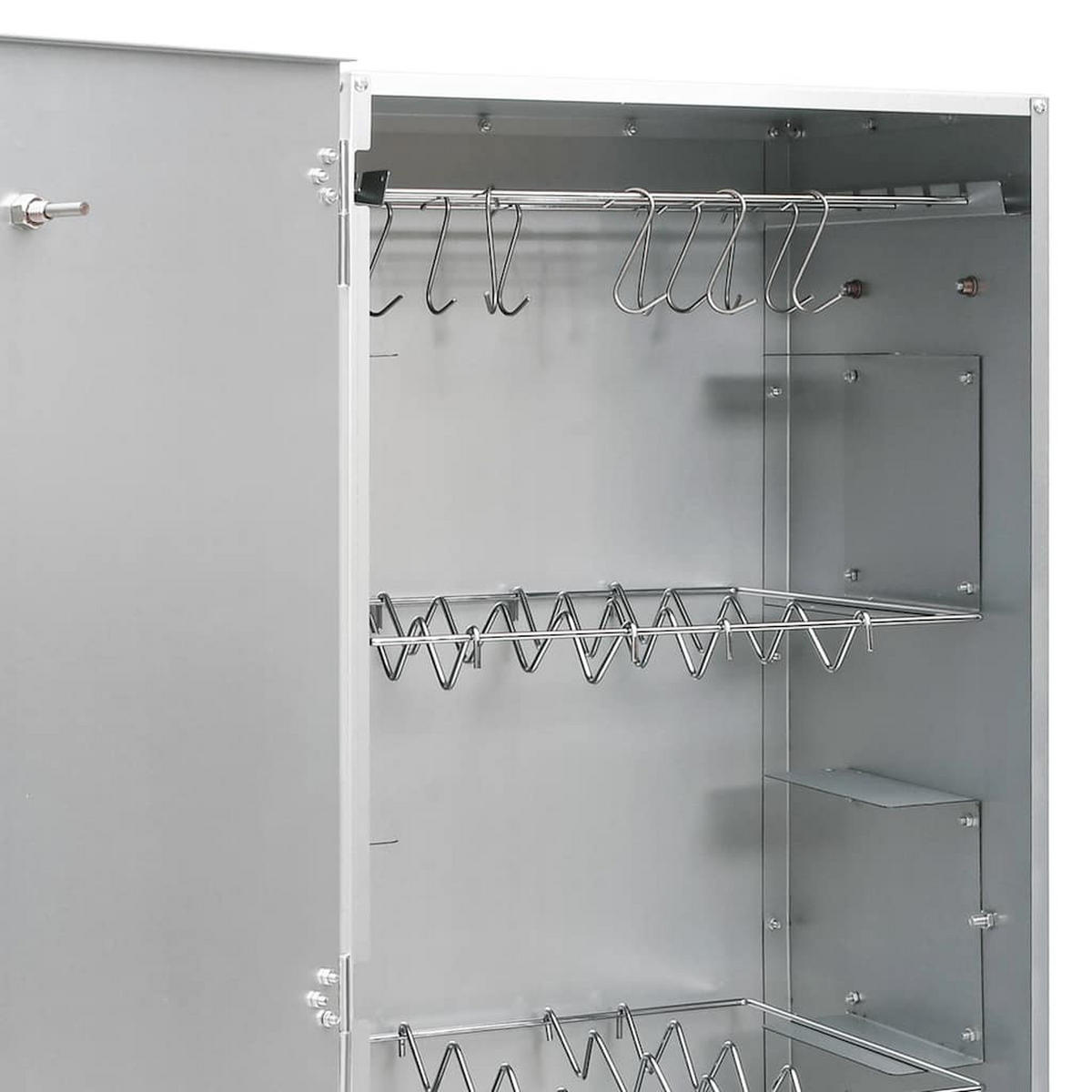 RÄUCHEROFEN Mit Kaltrauchgenerator Verzinkter Stahl - Silberfarben, Metall (44.5/110/29cm) - vidaXL